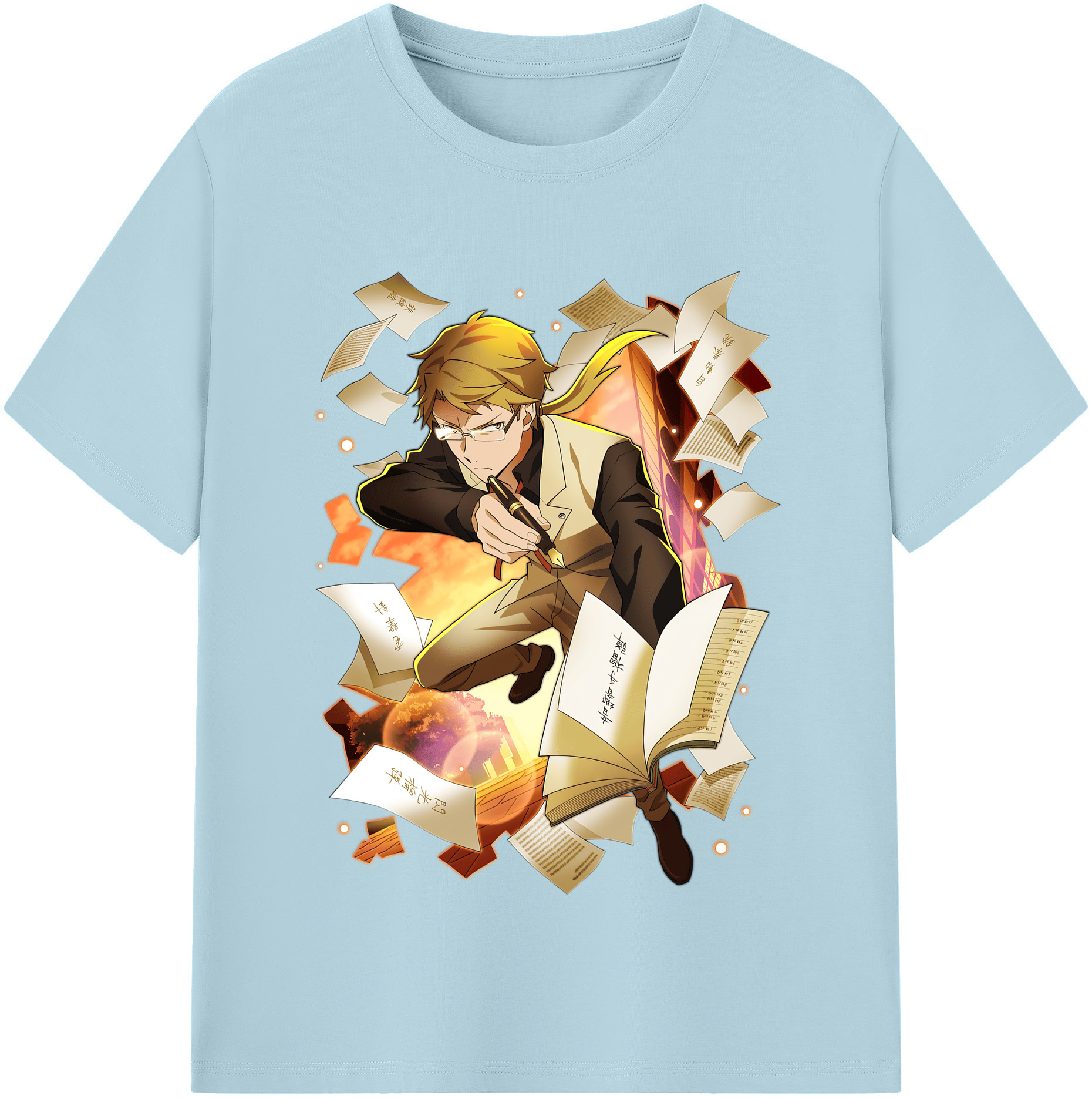 （画像用） 文豪ストレイドッグス Bungo Stray Dogs 綿100％半袖Tシャツ（フロントプリント）